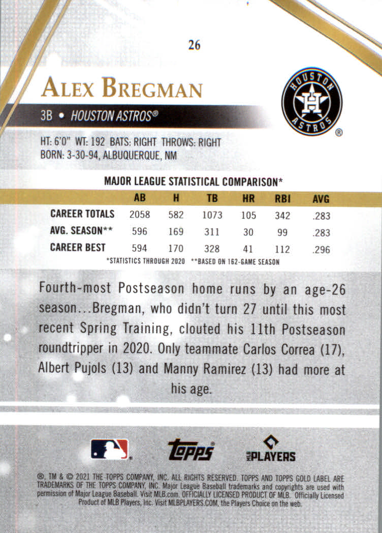 2021 Topps Gold Label Baseball "Class 1" Main Set Cards Rookies and Veterans - Picture 49 of 187