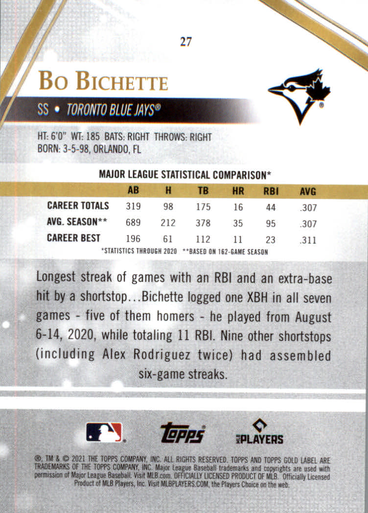 2021 Topps Gold Label Baseball "Class 1" Main Set Cards Rookies and Veterans - Picture 51 of 187