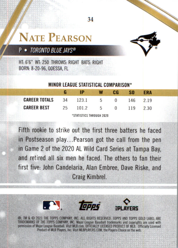 2021 Topps Gold Label Baseball "Class 1" Main Set Cards Rookies and Veterans - Picture 65 of 187