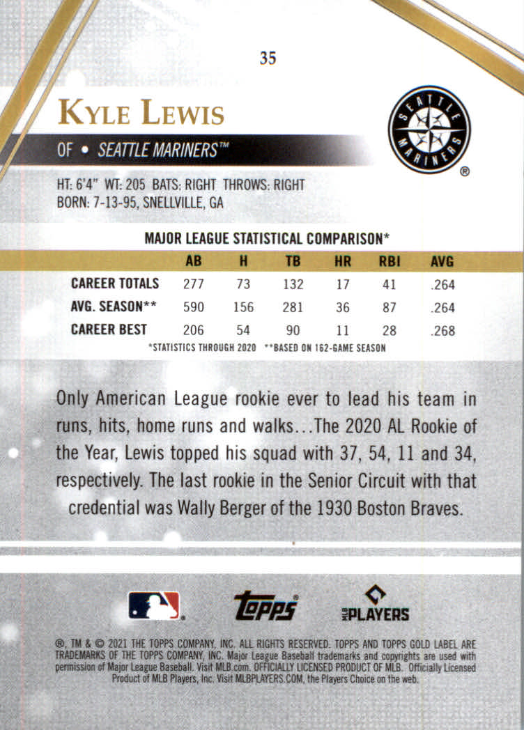 2021 Topps Gold Label Baseball "Class 1" Main Set Cards Rookies and Veterans - Picture 67 of 187