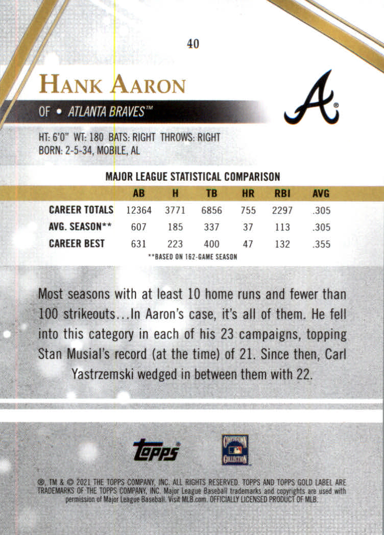 2021 Topps Gold Label Baseball "Class 1" Main Set Cards Rookies and Veterans - Picture 75 of 187