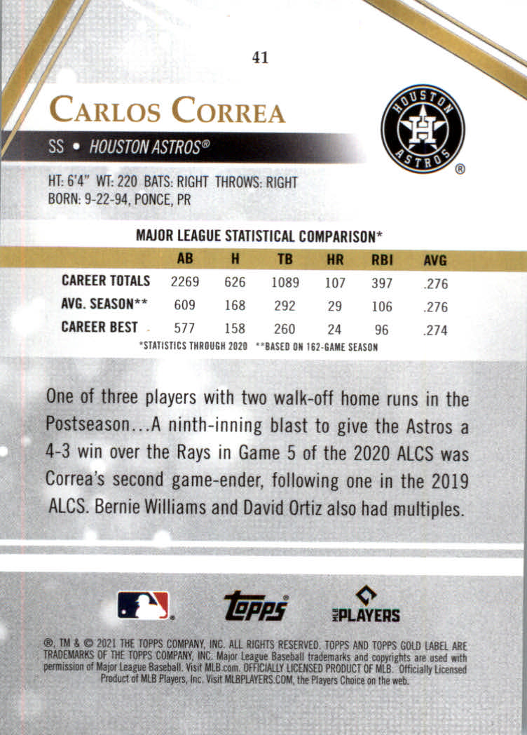 2021 Topps Gold Label Baseball "Class 1" Main Set Cards Rookies and Veterans - Picture 77 of 187
