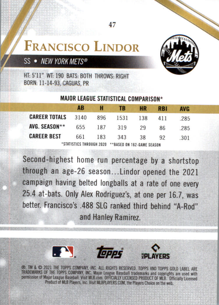 2021 Topps Gold Label Baseball "Class 1" Main Set Cards Rookies and Veterans - Picture 87 of 187