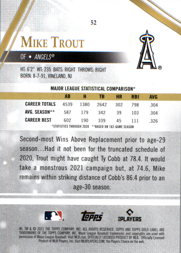 2021 Topps Gold Label Baseball "Class 1" Main Set Cards Rookies and Veterans - Picture 97 of 187