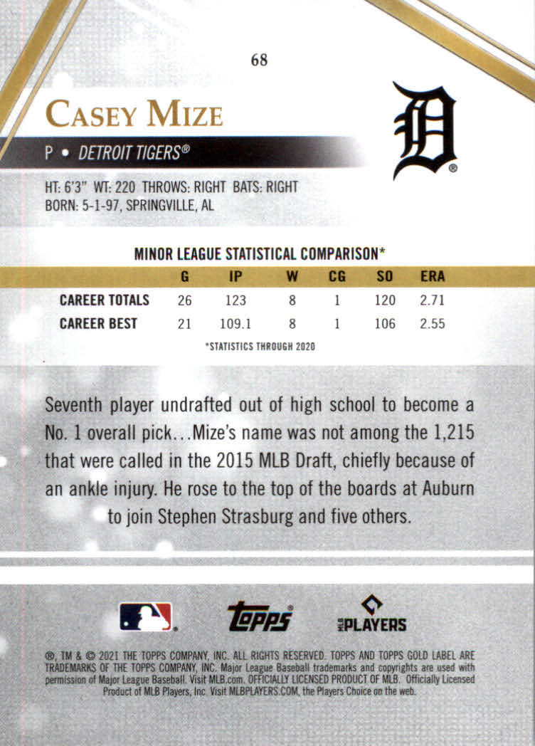 2021 Topps Gold Label Baseball "Class 1" Main Set Cards Rookies and Veterans - Picture 129 of 187