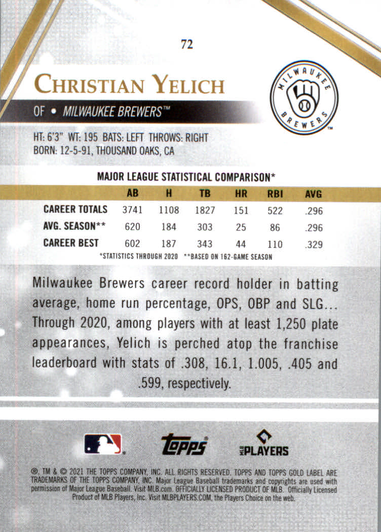2021 Topps Gold Label Baseball "Class 1" Main Set Cards Rookies and Veterans - Picture 137 of 187