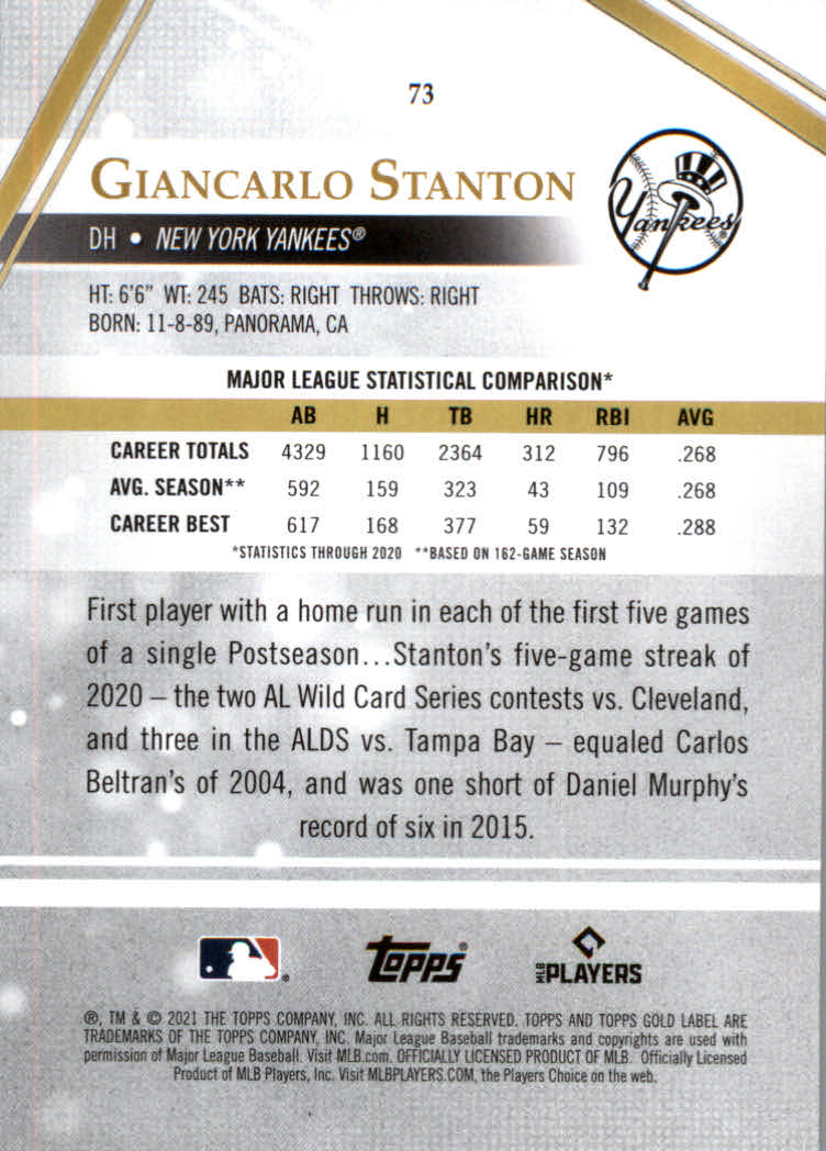 2021 Topps Gold Label Baseball "Class 1" Main Set Cards Rookies and Veterans - Picture 139 of 187