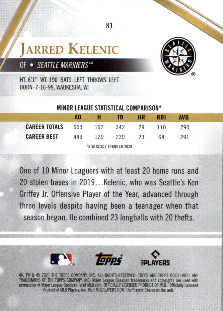 2021 Topps Gold Label Baseball "Class 1" Main Set Cards Rookies and Veterans - Picture 155 of 187