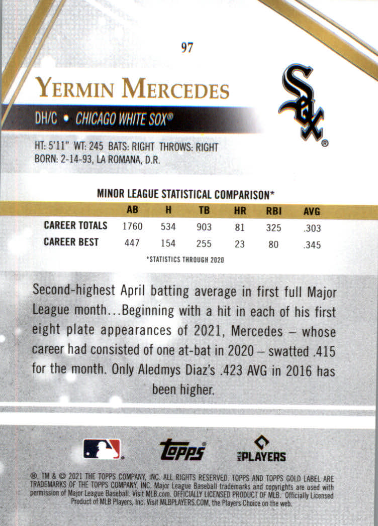 2021 Topps Gold Label Baseball "Class 1" Main Set Cards Rookies and Veterans - Picture 181 of 187