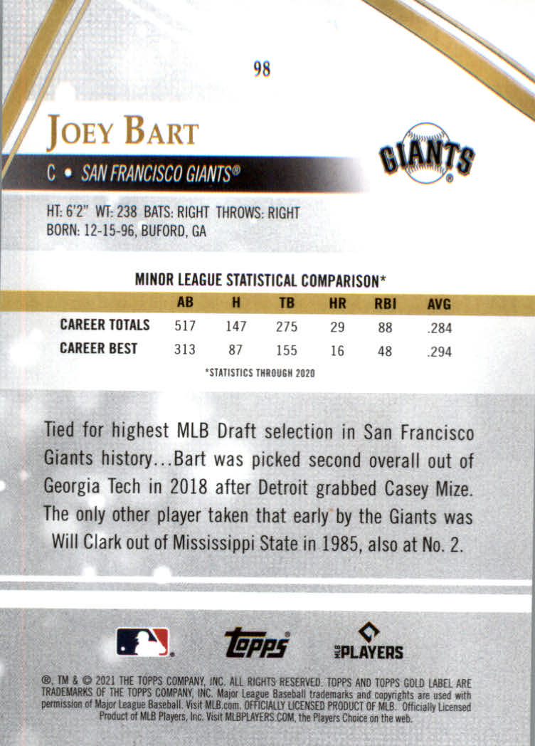 2021 Topps Gold Label Baseball "Class 1" Main Set Cards Rookies and Veterans - Picture 183 of 187