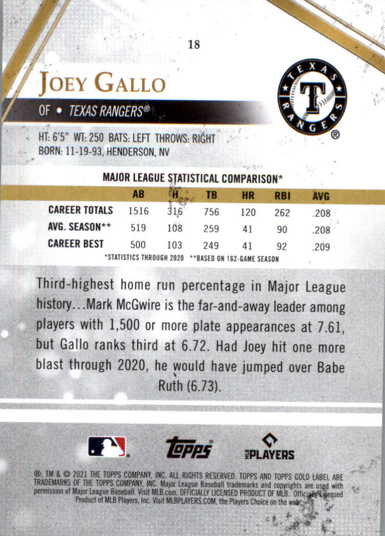 "Tarjetas paralelas de béisbol Topps Gold Label 2021 ""Clase 1 negro"" novatos y veterinarios - Imagen 15 de 51