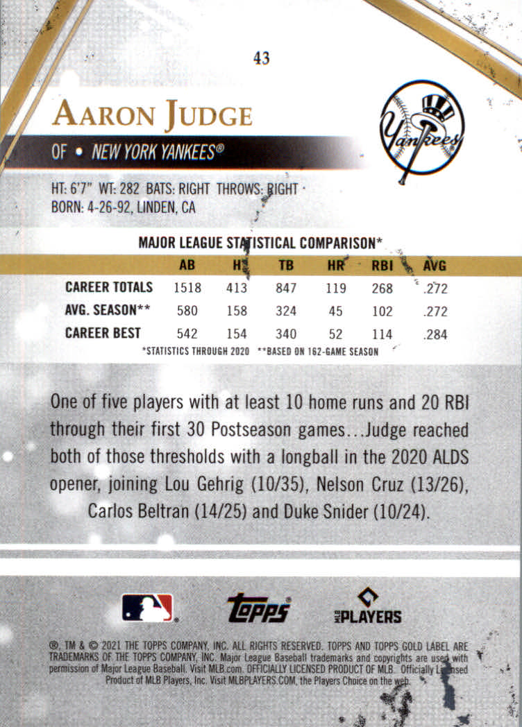 "Tarjetas paralelas de béisbol Topps Gold Label 2021 ""Clase 1 negro"" novatos y veterinarios - Imagen 31 de 51