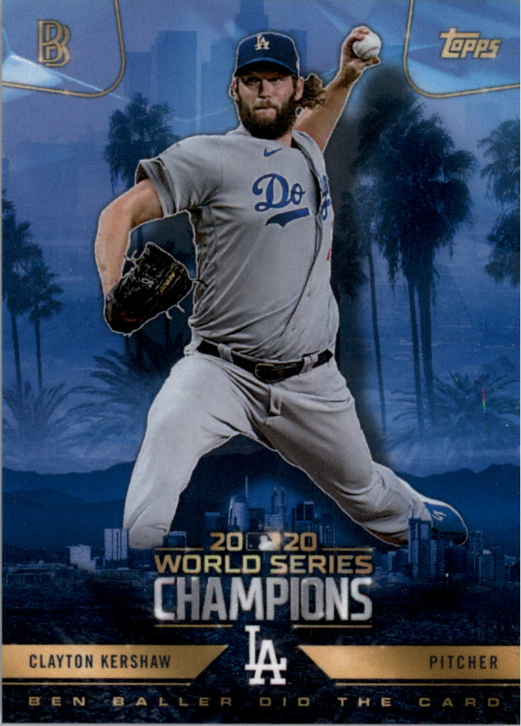 Clayton Kershaw 2020 World Series Champions LA Dodgers MLB TOPPS