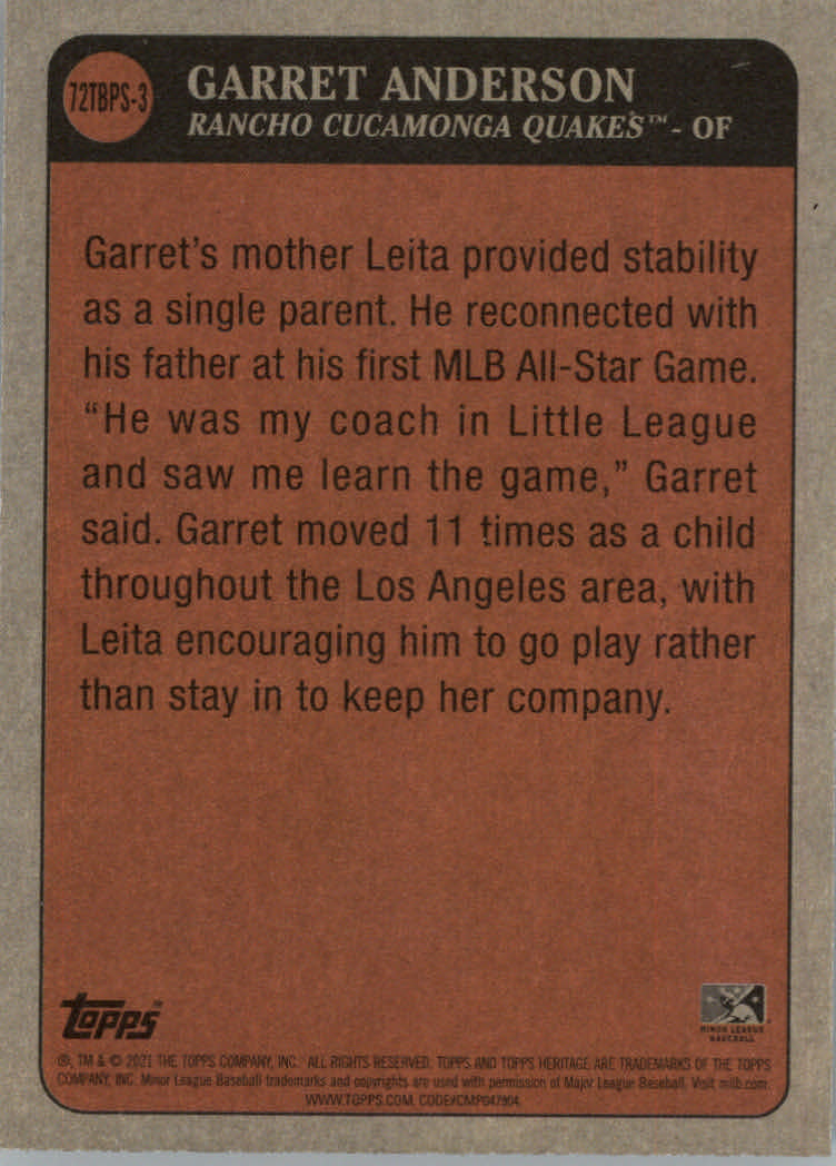 2021 Topps Heritage Minors Baseball "72 Topps Boyhood Photos of The Stars" Cards - Picture 7 of 25