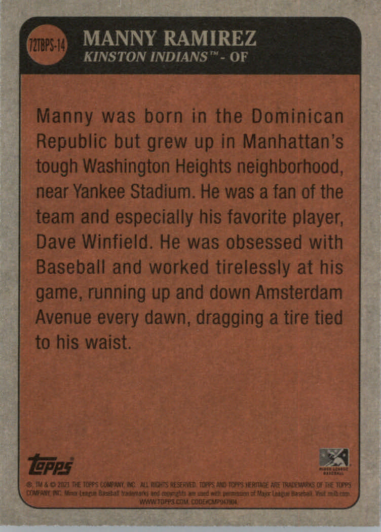 2021 Topps Heritage Minors Baseball "72 Topps Boyhood Photos of The Stars" Cards - Picture 25 of 25