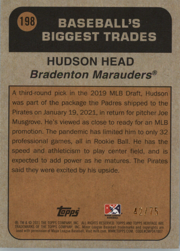 2021 Topps Heritage Minors Baseball "Colored" Parallel Cards - Picture 29 of 29