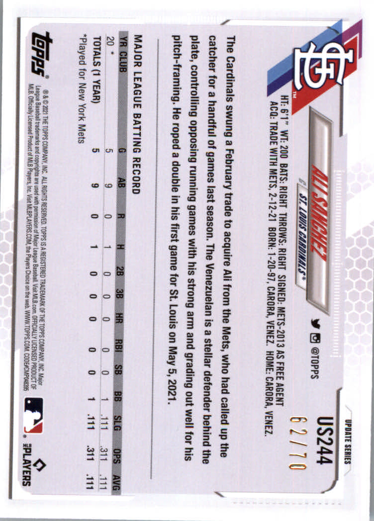 2021 Topps Update Baseball "Colored" Parallel Cards - Picture 15 of 15