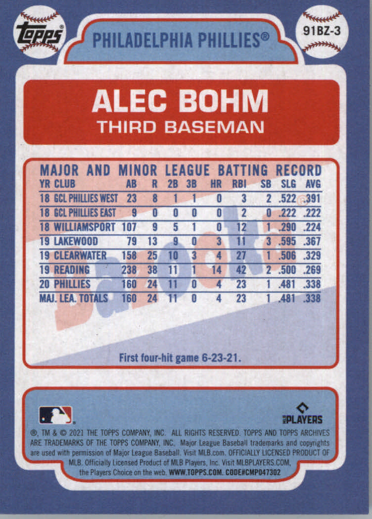 2021 Topps Archives Baseball "'91 Bazooka Shining Stars" Insert Cards - Picture 7 of 31