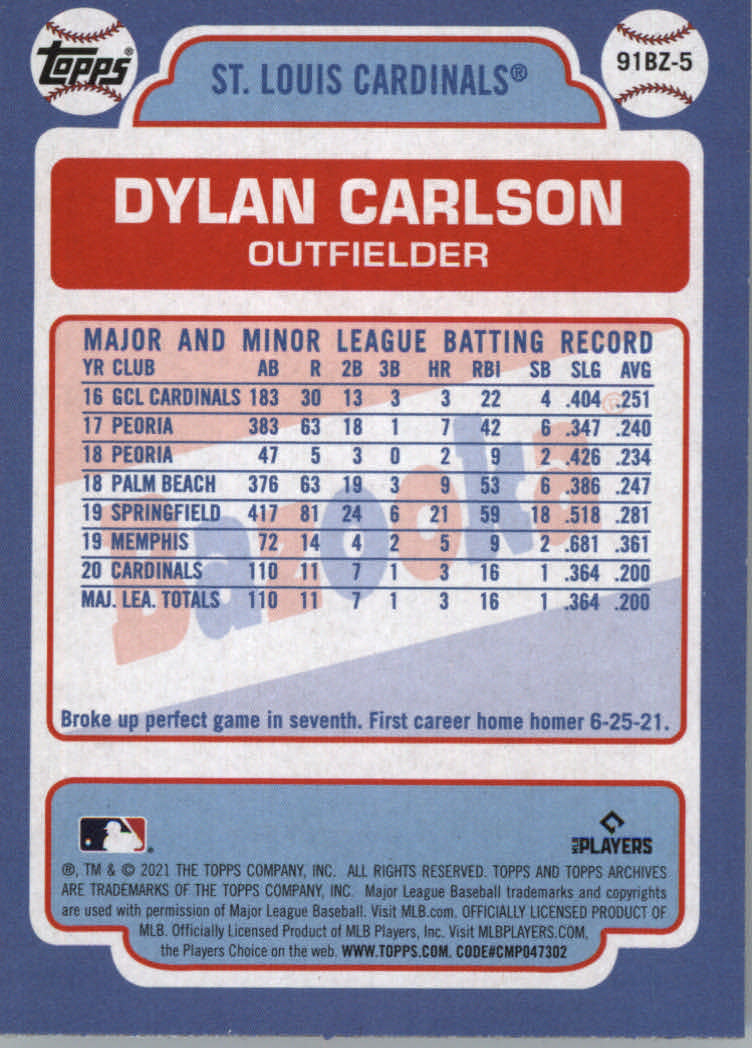 2021 Topps Archives Baseball "'91 Bazooka Shining Stars" Insert Cards - Picture 11 of 31