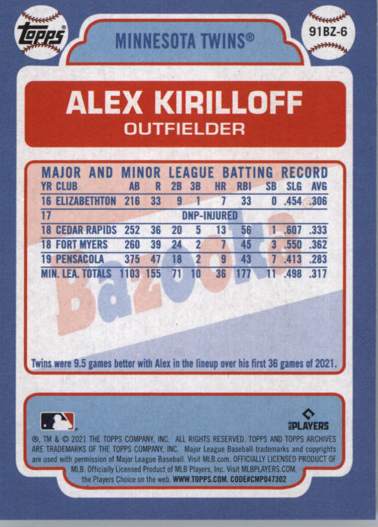 2021 Topps Archives Baseball "'91 Bazooka Shining Stars" Insert Cards - Picture 13 of 31