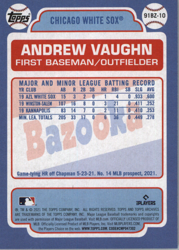 2021 Topps Archives Baseball "'91 Bazooka Shining Stars" Insert Cards - Picture 21 of 31