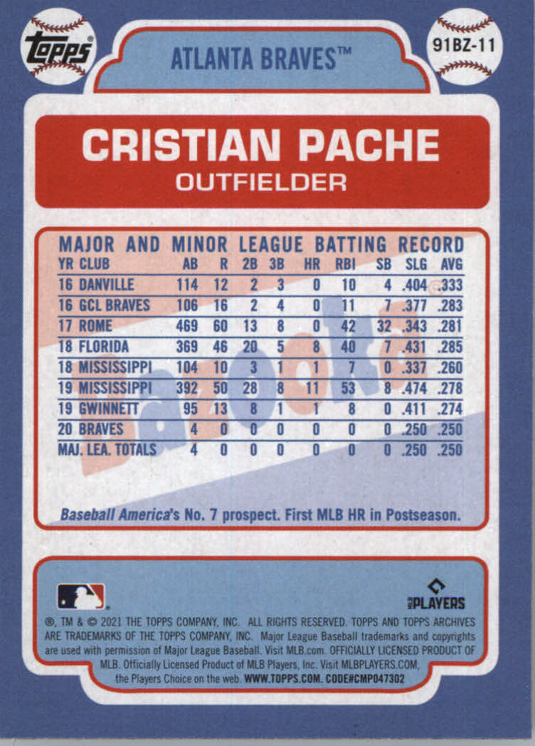 2021 Topps Archives Baseball "'91 Bazooka Shining Stars" Insert Cards - Picture 23 of 31