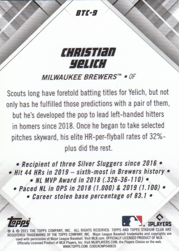 Tarjetas de béisbol ""Beam Team"" cromadas del Stadium Club 2021 insertadas, paralelas y automáticas - Imagen 15 de 51