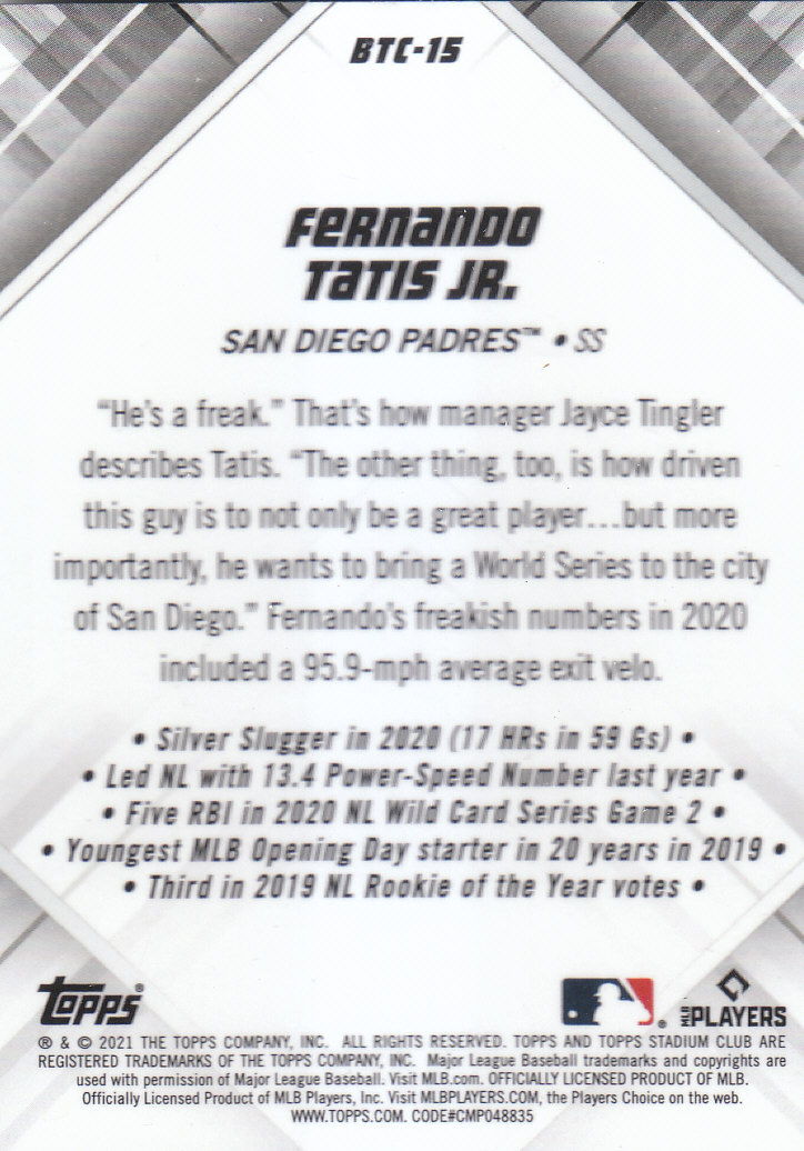 Tarjetas de béisbol ""Beam Team"" cromadas del Stadium Club 2021 insertadas, paralelas y automáticas - Imagen 25 de 51