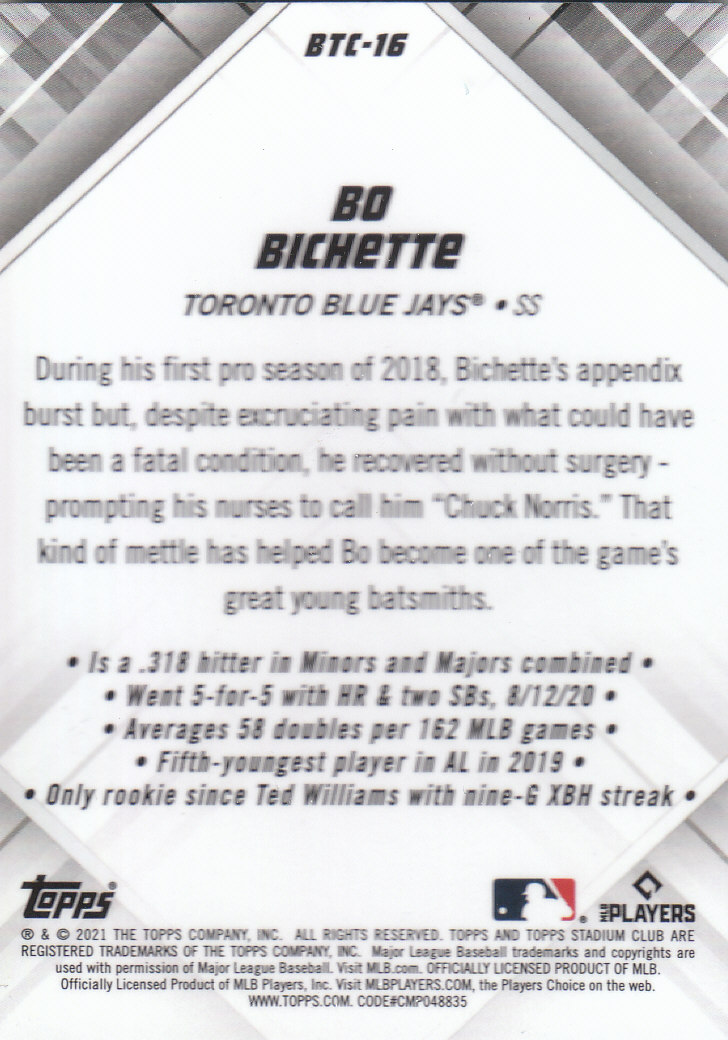 Tarjetas de béisbol ""Beam Team"" cromadas del Stadium Club 2021 insertadas, paralelas y automáticas - Imagen 27 de 51