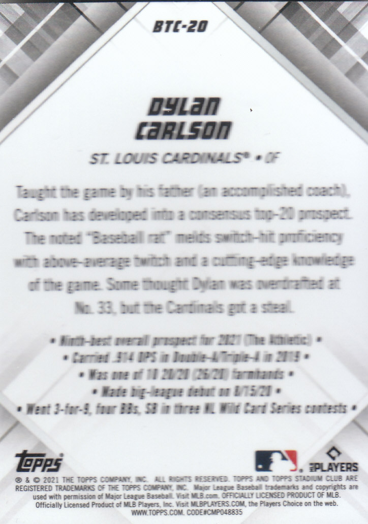 Tarjetas de béisbol ""Beam Team"" cromadas del Stadium Club 2021 insertadas, paralelas y automáticas - Imagen 35 de 51