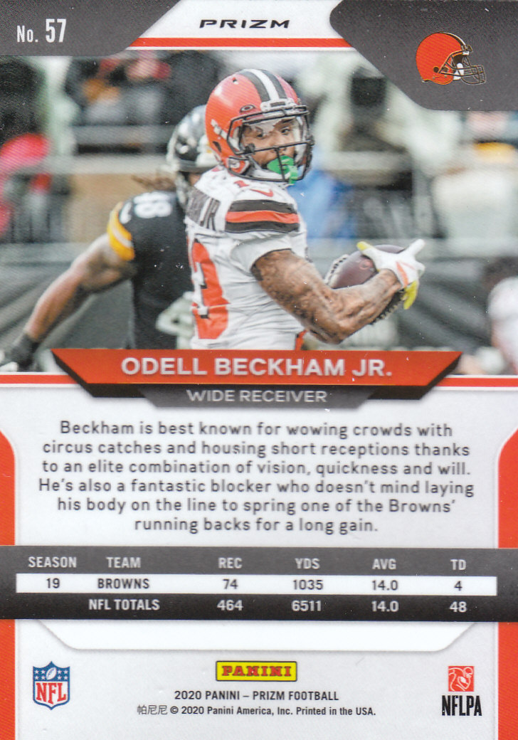 2020 Panini Prizm Football "Prizms Silver" Parallel Cards - Picture 9 of 59