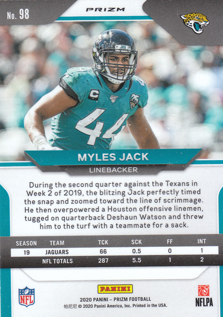 2020 Panini Prizm Football "Prizms Silver" Parallel Cards - Picture 15 of 59