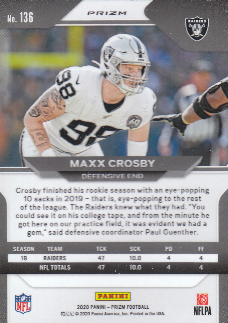 2020 Panini Prizm Football "Prizms Silver" Parallel Cards - Picture 25 of 59