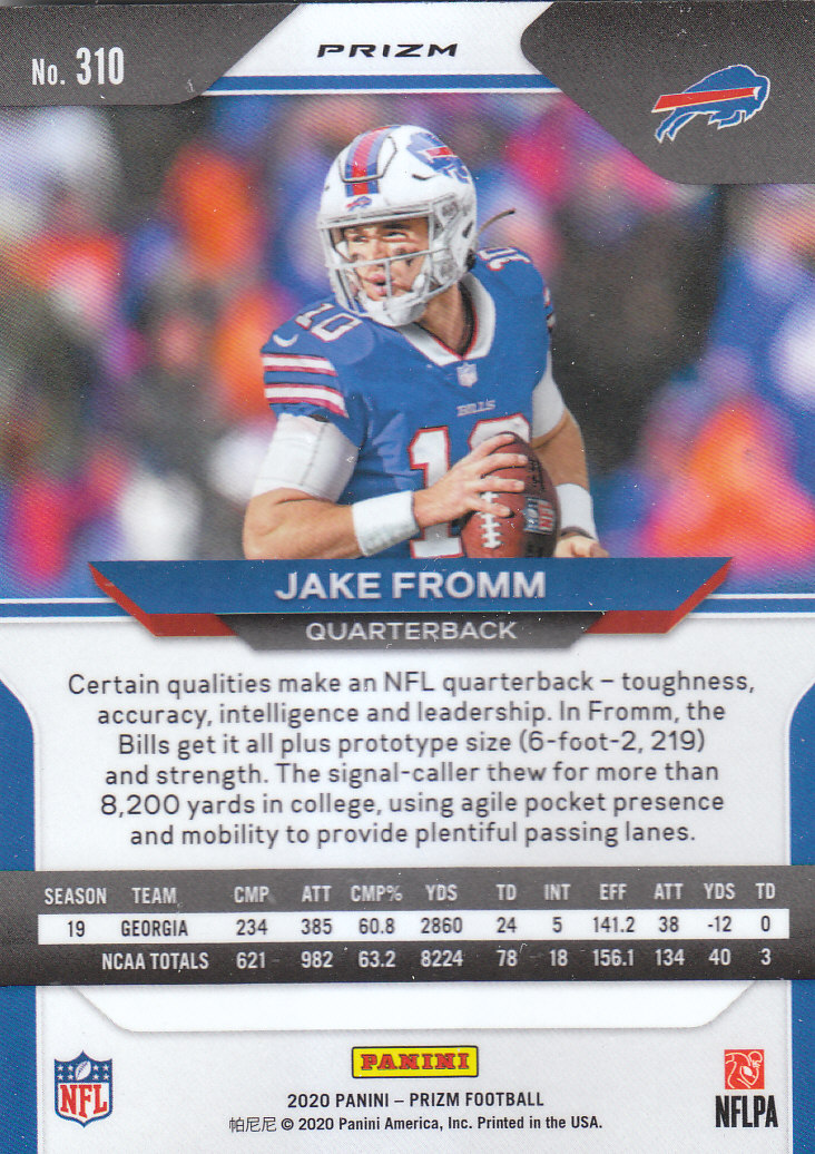 2020 Panini Prizm Football "Prizms Silver" Parallel Cards - Picture 53 of 59