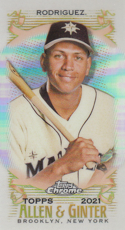 Tarjetas paralelas ""mini refractor"" de béisbol cromadas Topps Allen and Ginter 2021 - Imagen 10 de 167