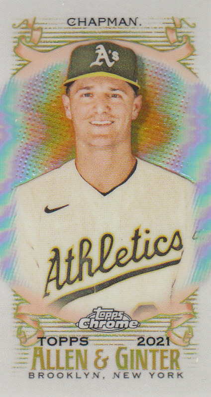 Tarjetas paralelas ""mini refractor"" de béisbol cromadas Topps Allen and Ginter 2021 - Imagen 22 de 167