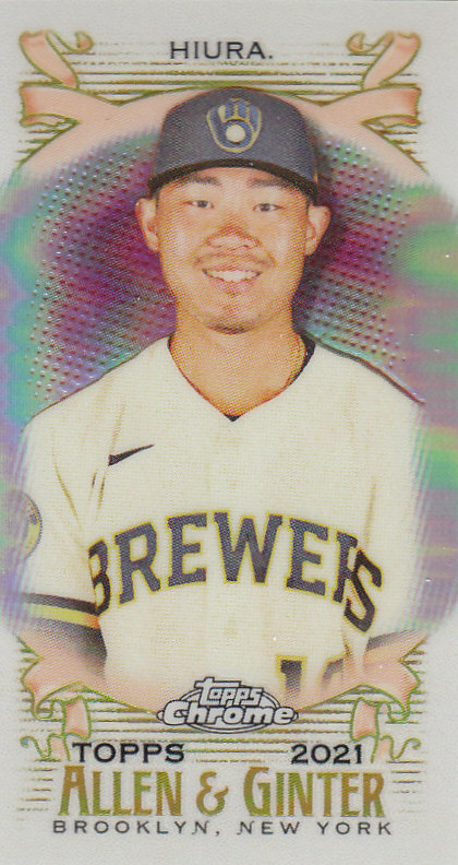 Tarjetas paralelas ""mini refractor"" de béisbol cromadas Topps Allen and Ginter 2021 - Imagen 24 de 167