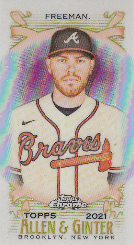 Tarjetas paralelas ""mini refractor"" de béisbol cromadas Topps Allen and Ginter 2021 - Imagen 28 de 167