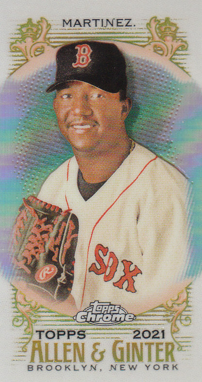 Tarjetas paralelas ""mini refractor"" de béisbol cromadas Topps Allen and Ginter 2021 - Imagen 38 de 167