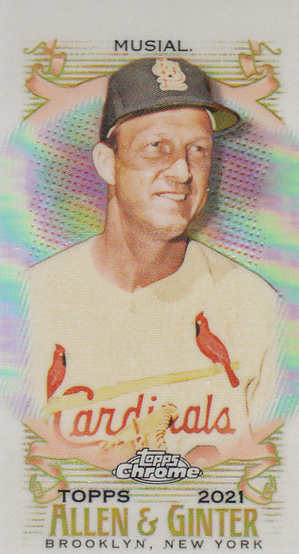 Tarjetas paralelas ""mini refractor"" de béisbol cromadas Topps Allen and Ginter 2021 - Imagen 44 de 167