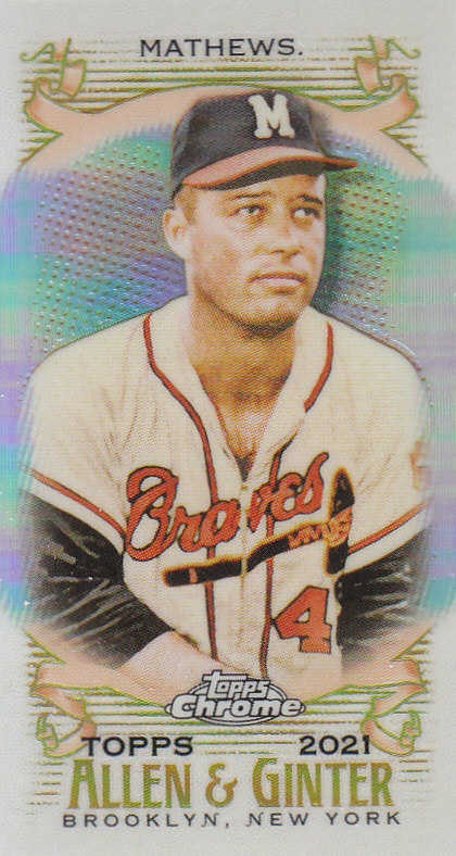 Tarjetas paralelas ""mini refractor"" de béisbol cromadas Topps Allen and Ginter 2021 - Imagen 46 de 167