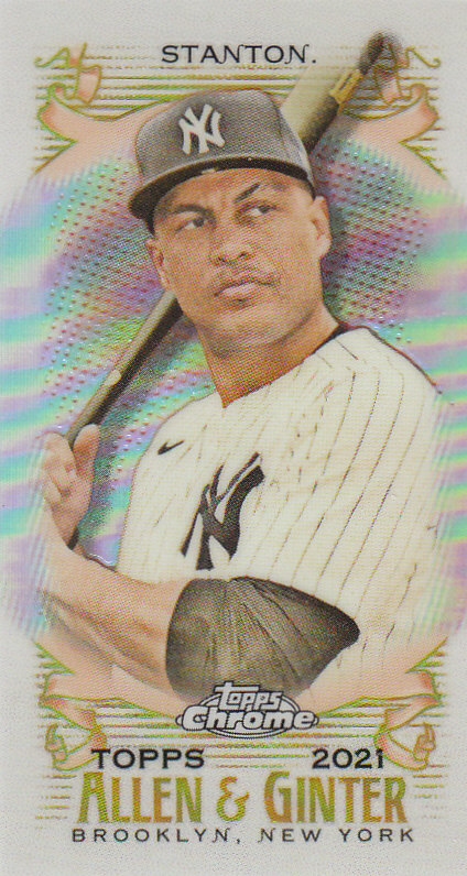 Tarjetas paralelas ""mini refractor"" de béisbol cromadas Topps Allen and Ginter 2021 - Imagen 52 de 167
