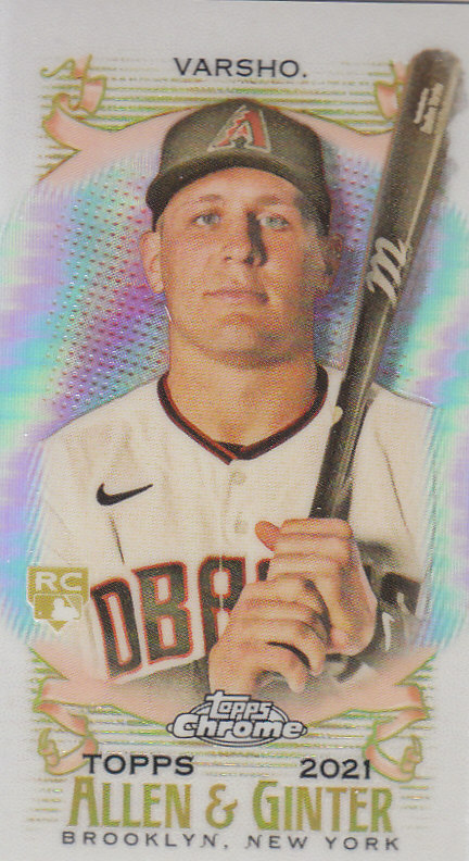 Tarjetas paralelas ""mini refractor"" de béisbol cromadas Topps Allen and Ginter 2021 - Imagen 54 de 167