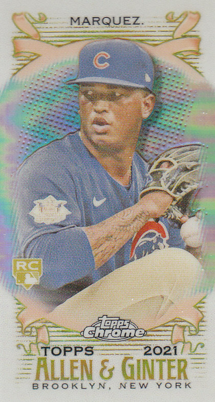 Tarjetas paralelas ""mini refractor"" de béisbol cromadas Topps Allen and Ginter 2021 - Imagen 60 de 167