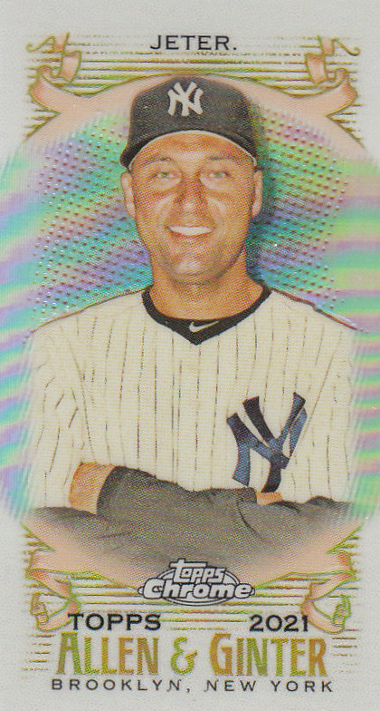 Tarjetas paralelas ""mini refractor"" de béisbol cromadas Topps Allen and Ginter 2021 - Imagen 68 de 167