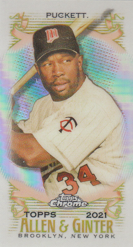 Tarjetas paralelas ""mini refractor"" de béisbol cromadas Topps Allen and Ginter 2021 - Imagen 74 de 167