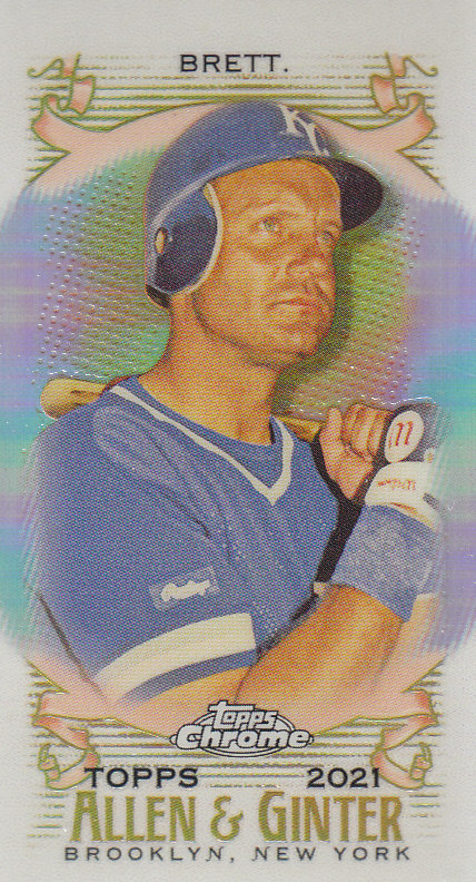 Tarjetas paralelas ""mini refractor"" de béisbol cromadas Topps Allen and Ginter 2021 - Imagen 76 de 167