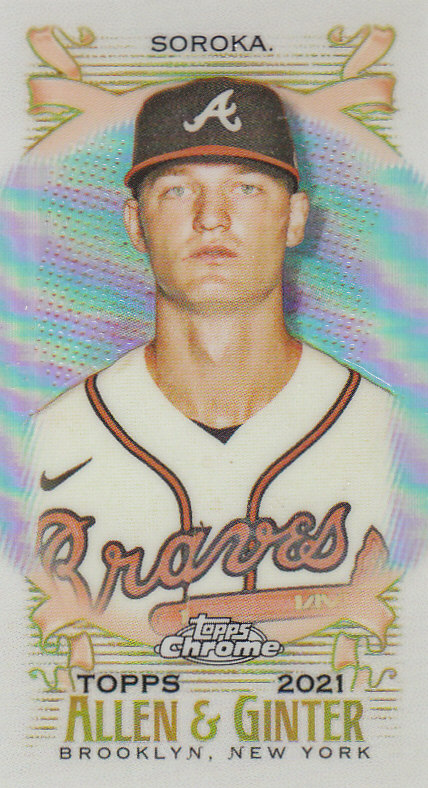 Tarjetas paralelas ""mini refractor"" de béisbol cromadas Topps Allen and Ginter 2021 - Imagen 86 de 167