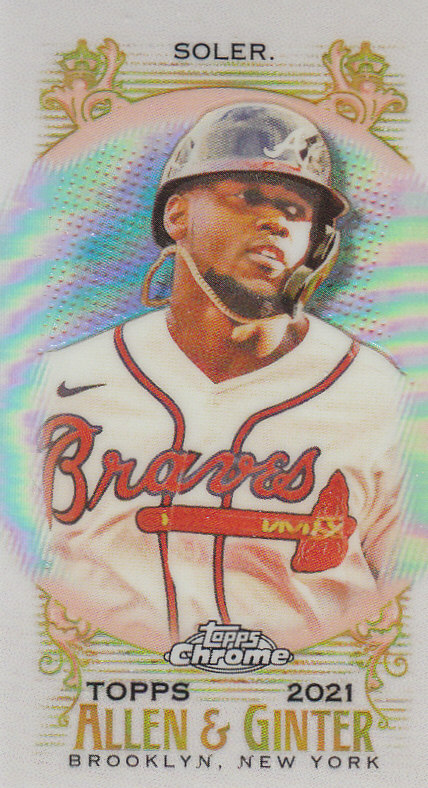 Tarjetas paralelas ""mini refractor"" de béisbol cromadas Topps Allen and Ginter 2021 - Imagen 88 de 167