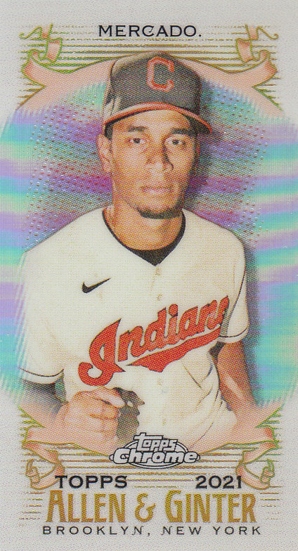 Tarjetas paralelas ""mini refractor"" de béisbol cromadas Topps Allen and Ginter 2021 - Imagen 90 de 167